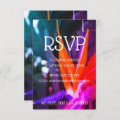 Kleurrijke Paradijsvogelbloem RSVP Kaartje (Voorkant / Achterkant)