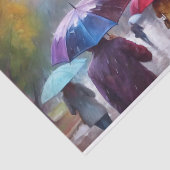 Kleurrijke paraplu's in Regen Decoupage Tissuepapier (Detail)