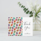 Kleurrijke Parisienne Macarons Patroon Verjaardag  Briefkaart (Staand voorkant)