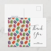 Kleurrijke Parisienne Macarons Patroon Verjaardag  Briefkaart (Voorkant / Achterkant)