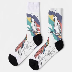 Kleurrijke Parrot Graphic Sokken