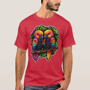 Kleurrijke Parrot Kaketoe Parakeet Macaws Parrot 2 T-shirt