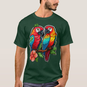 Kleurrijke Parrot Kaketoe Parakeet Macaws Parrot 3 T-shirt