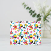 Kleurrijke parrots, tropische parrots, vogels, blo briefkaart (Staand voorkant)