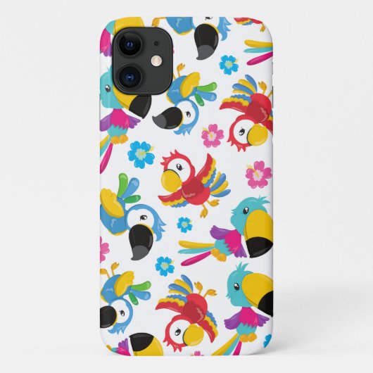 Kleurrijke parrots, tropische parrots, vogels, blo Case-Mate iPhone case (Achterkant)