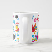 Kleurrijke parrots, tropische parrots, vogels, blo extra grote beker (Achterkant)