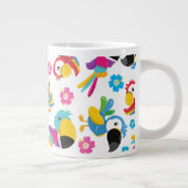 Kleurrijke parrots, tropische parrots, vogels, blo extra grote beker (Rechts)