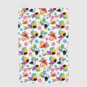 Kleurrijke parrots, tropische parrots, vogels, blo golfhanddoek (Voorkant)