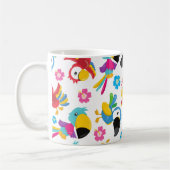 Kleurrijke parrots, tropische parrots, vogels, blo koffiemok (Links)