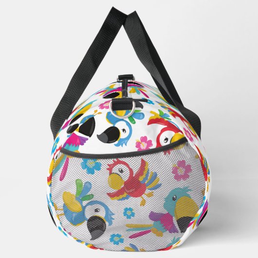 Kleurrijke parrots, tropische parrots, vogels, blo plunjezak (Rechts)