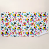 Kleurrijke parrots, tropische parrots, vogels, blo strandlaken (Voorkant)