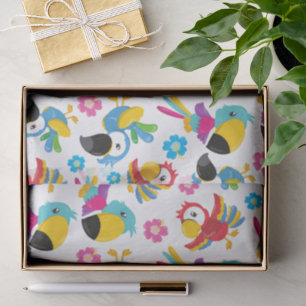 Kleurrijke parrots, tropische parrots, vogels, blo tissuepapier