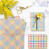 Kleurrijke Pasen Plaid Inpakpapier Vel