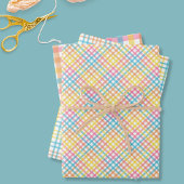 Kleurrijke Pasen Plaid Inpakpapier Vel