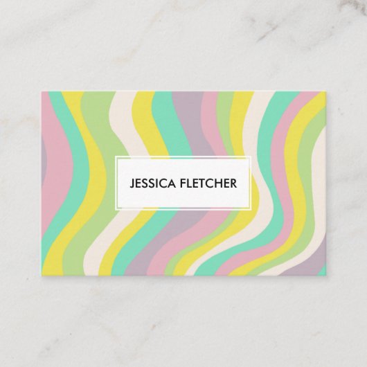 Kleurrijke pasta's minimaliseren koel visitekaartje (Voorkant)