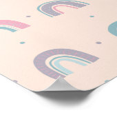 Kleurrijke pasteelregenboog #6 poster (Hoek)