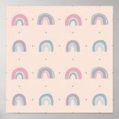 Kleurrijke pasteelregenboog #6 poster (Voorkant)