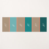 Kleurrijke pasteelregenboogkleuren yogamat (Voorkant (horizontaal))