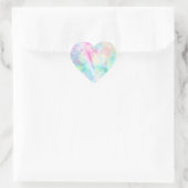 Kleurrijke pasteelregenboogkleurige kleurstof hart sticker (Tas)