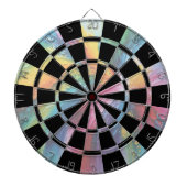 Kleurrijke pastel Abstracte kunst Dartbord (Voorkant)