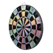 Kleurrijke pastel Abstracte kunst Dartbord (Voorkant Rechts)
