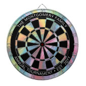 Kleurrijke pastel Abstracte kunst gepersonaliseerd Dartbord (Voorkant)