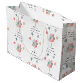 Kleurrijke Pastel Ballonnen Moderne Verjaardag Naa Groot Cadeauzakje (Achterkant Gekanteld)