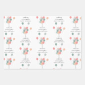 Kleurrijke Pastel Ballonnen Moderne Verjaardag Naa Inpakpapier Vel (Voorkant 2)