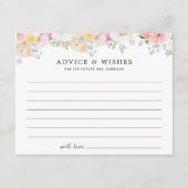 Kleurrijke Pastel Bloemen Bruiloft Feest Advieskaa Advieskaart (Voorkant)