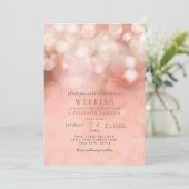 Kleurrijke Pastel Bokeh Twinkling Lights Blush Pin Kaart (Staand voorkant)