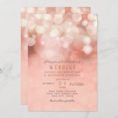 Kleurrijke Pastel Bokeh Twinkling Lights Blush Pin Kaart (Voorkant / Achterkant)