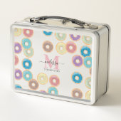 Kleurrijke Pastel Donuts & Sprinkles Monogram (Achterkant)