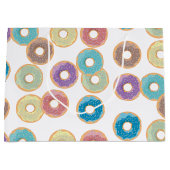 Kleurrijke Pastel Donuts & Sprinkles Patroon Groot Cadeauzakje (Voorkant)