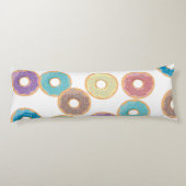 Kleurrijke Pastel Donuts & Sprinkles Patroon Lichaamskussen (Achterkant)