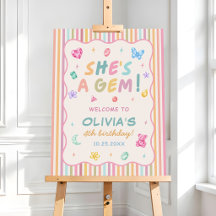 Kleurrijke Pastel Edelsteen Meisje Verjaardag Welk