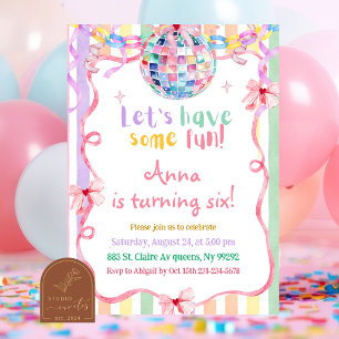 Kleurrijke Pastel Fantasie Meisje Verjaardagsfeest Kaart