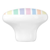 Kleurrijke pastel gestreepte decor knop keramische (Zijkant)