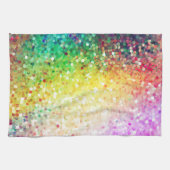 Kleurrijke pastel gradiënt glitter patroon theedoek (Horizontaal)