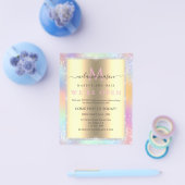 Kleurrijke Pastel Holographic Glitter Diamonds Sal Flyer (Enkel)