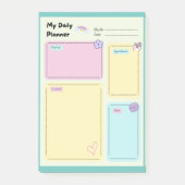 Kleurrijke Pastel Kawaii Schattigee Dagelijkse Pla Post-it® Notes (Voorkant)