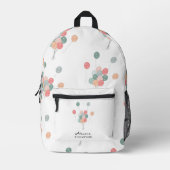 Kleurrijke Pastel partij ballonnen aangepaste naam Bedrukte Rugzak (Voorkant)