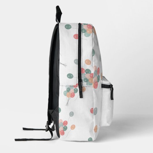 Kleurrijke Pastel partij ballonnen aangepaste naam Bedrukte Rugzak (Links)