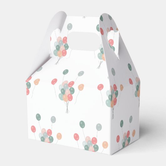 Kleurrijke Pastel Party Ballonnen Bedankdoosjes (Voorkant Zijde)