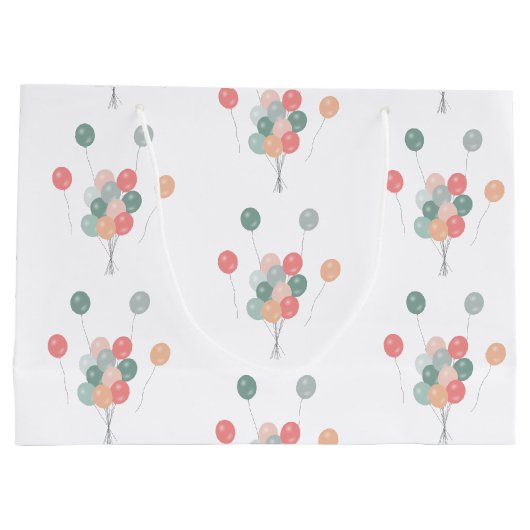 Kleurrijke Pastel Party Ballonnen Groot Cadeauzakje (Achterkant)