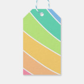 Kleurrijke Pastel Rainbow Sparkle Cadeaulabel (Achterkant)