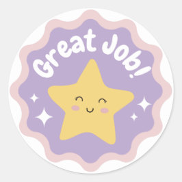 Kleurrijke pastel Schattigee geweldige baan voor k Ronde Sticker