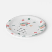 Kleurrijke Pastel Verjaardagsfeestballonnen Modern Papieren Bordje (Gekanteld)