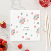 Kleurrijke Pastel Verjaardagsfeestballonnen Modern Servet (Insitu)