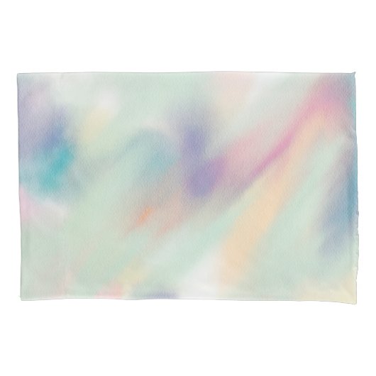 Kleurrijke Pastel Waterverf Abstract Kussensloop (Voorkant)