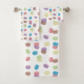 Kleurrijke Pastel Waterverf Franse Macarons Bad Handdoek (Insitu)